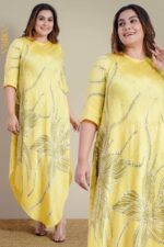 Morning Glory Silk Designer Dress