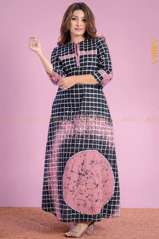 Rosewood Elegance Batik Dress
