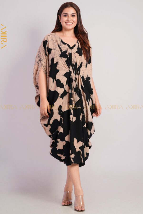 Indigo Vines Poncho Dress