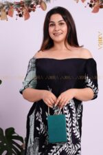 Black Leaves Magic Silk Dress