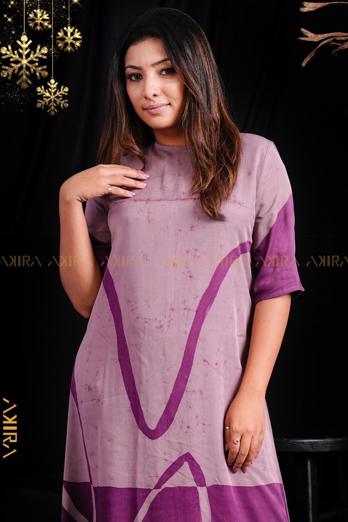 Valentina Purple Batik Dress