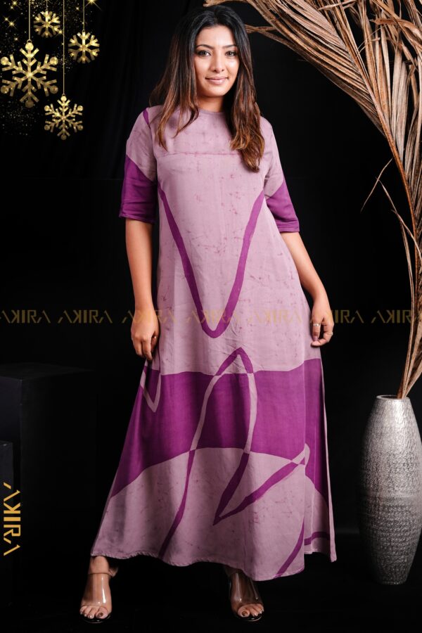Valentina Purple Batik Dress