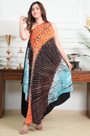 Butterfly designer silk party dress