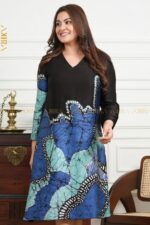 Monochrome Elegant Silk Dress