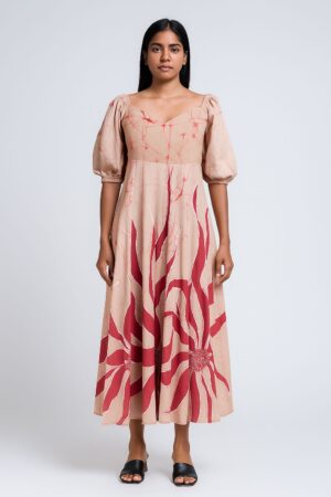 Jasmine Lotus Batik Designer Dress