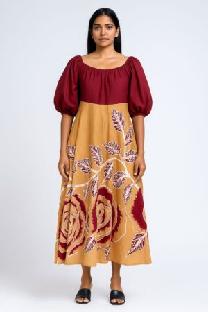 Jasmine Lotus Batik Designer Dress