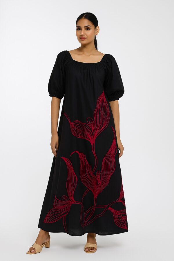 Jasmine Lotus Batik Designer Dress