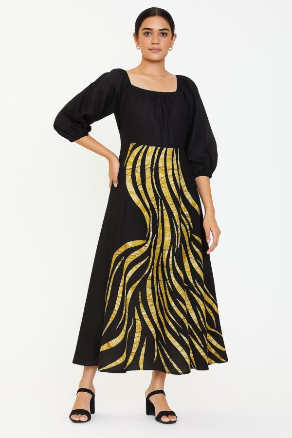 Jasmine Lotus Batik Designer Dress