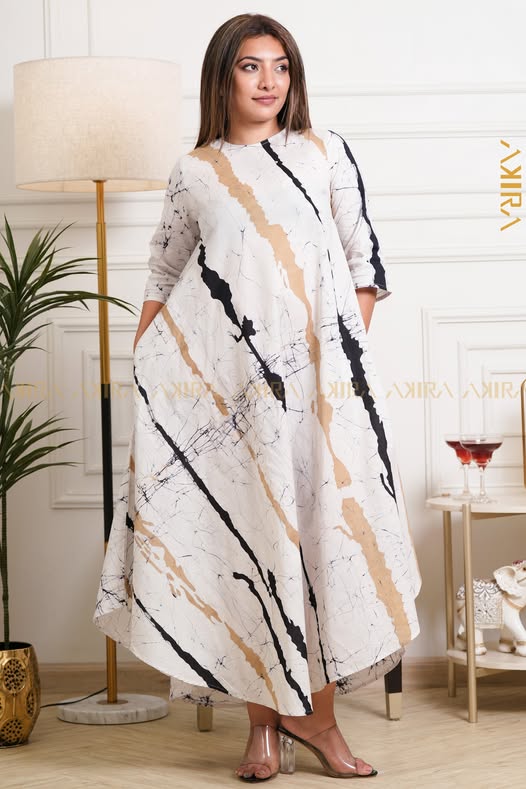 Indigo Fusion Batik Designer Dress