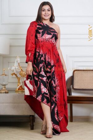 Lilac Cloudflower Silk Party Dress