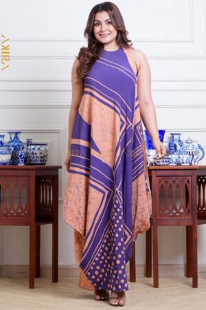 Azlean Batik Designer Flared Dress