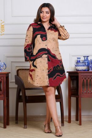 Sweet Lilac Batik Designer Dress