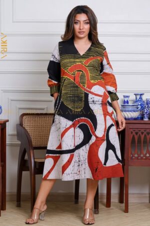 Dewdrop blush batik dress