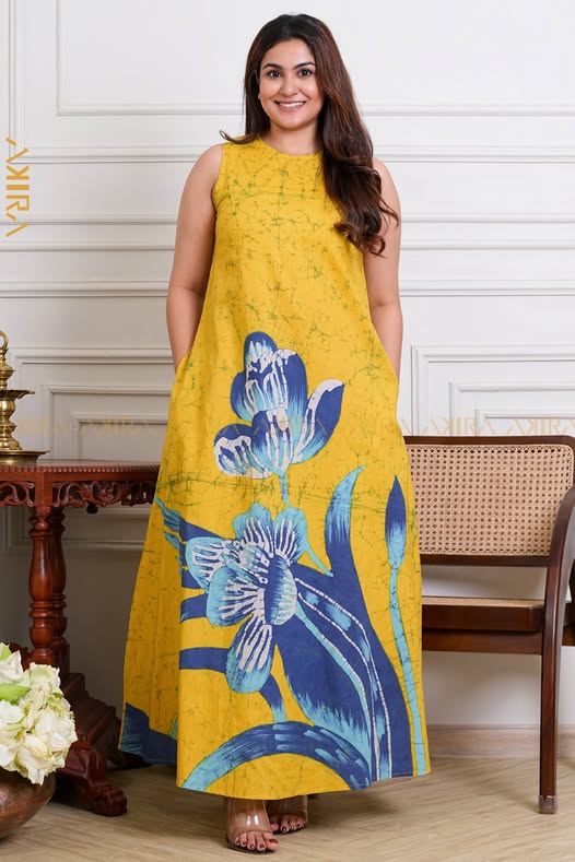 Evening Blossom Batik Dress