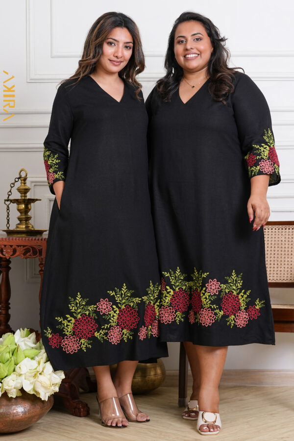 Midnight Floral Dress