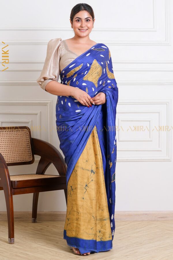 Beadé Luxe Silken Batik Saree