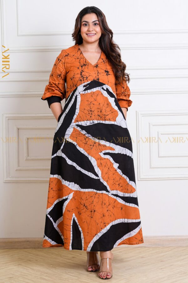 Elegant luxe batik dress dress