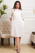 Noir Edge Linen Dress