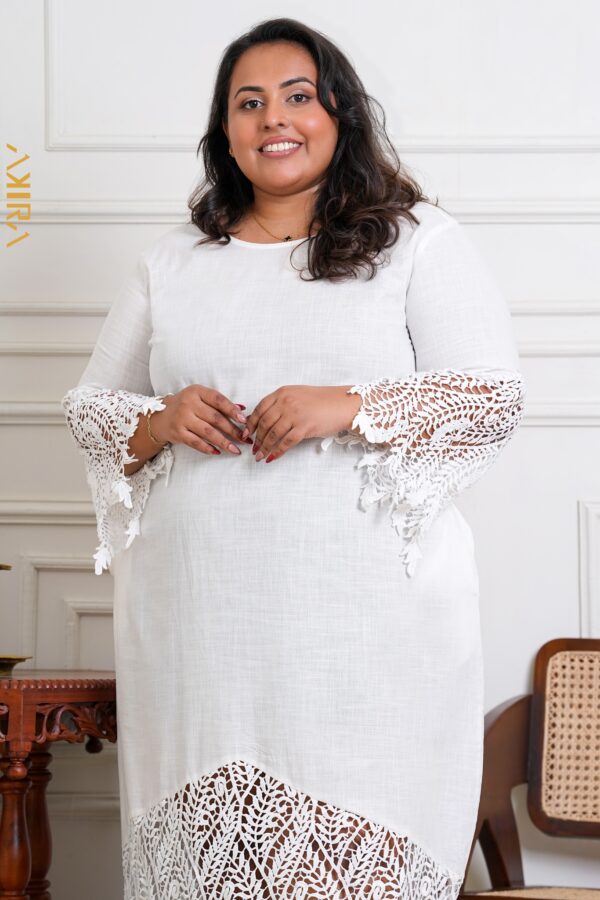 Elegant Ivory Designer Dress