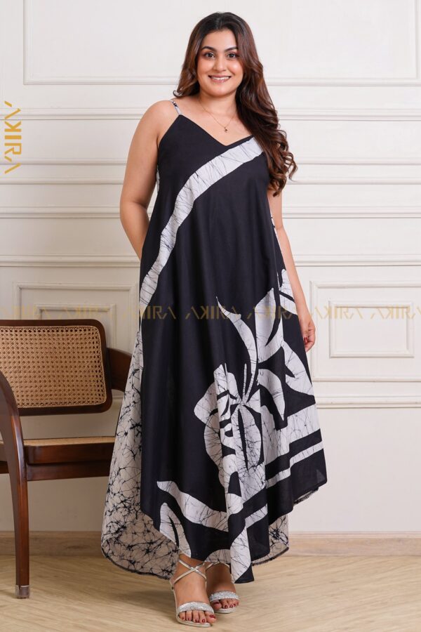 Dark Flora Batik Designer Dress