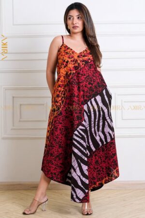 Zebra Pattern Batik Dress