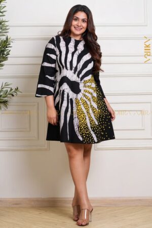 Voilet Dust Batik Designer Dress