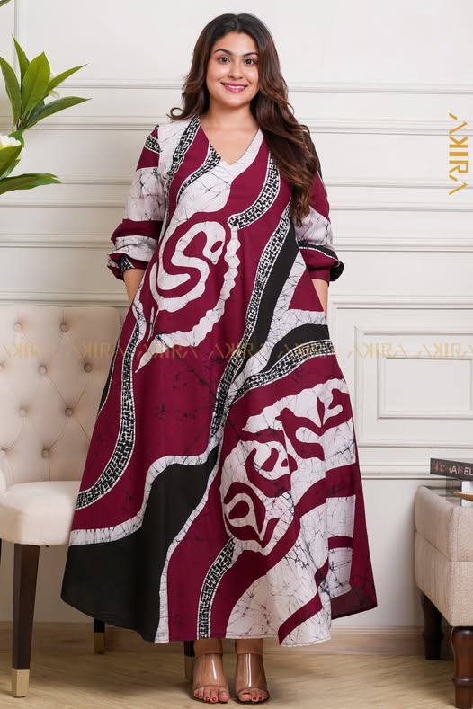 Azantha detail batik dress