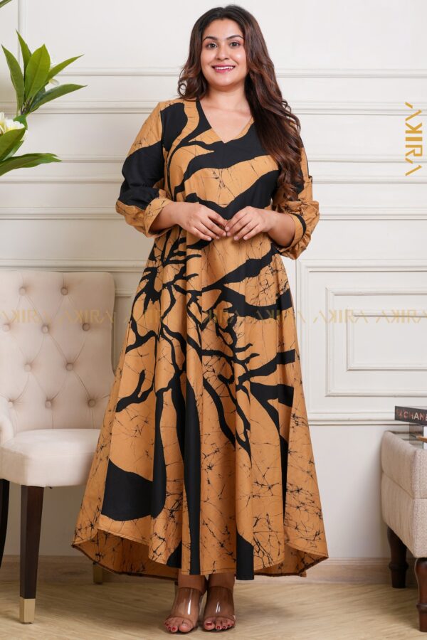 Zinovia Modern Flared Batik Dress
