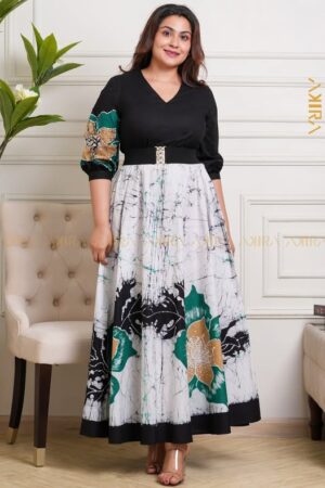 Morning bloom batik elegant dress
