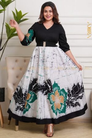 Morning Bloom Batik Elegant Dress