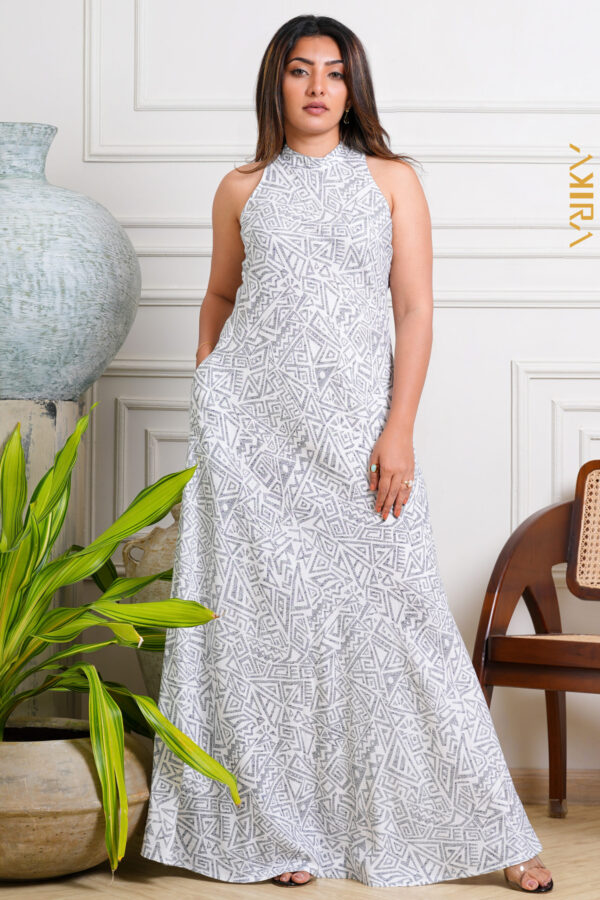 Eden Dot Linen Dress