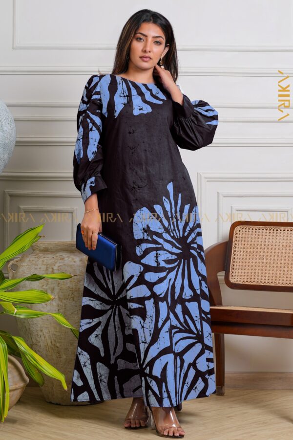 Soft Flora Batik Designer Dress