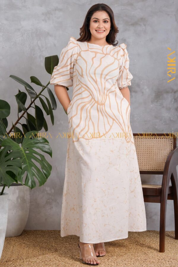 Golden Sunflower Batik Dress