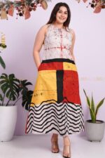 Vermillion Batik Designer Dress