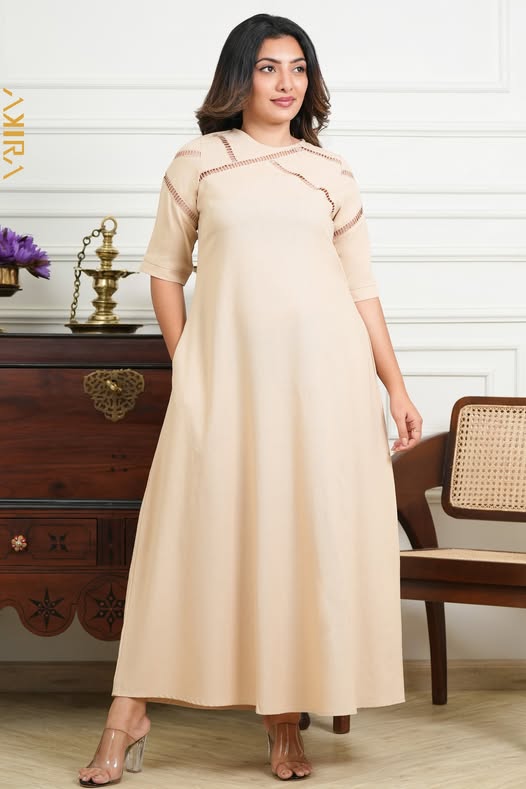 Ladder Lace Drape Dress