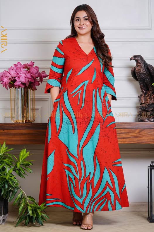 Scarlet Batik Designer Dress