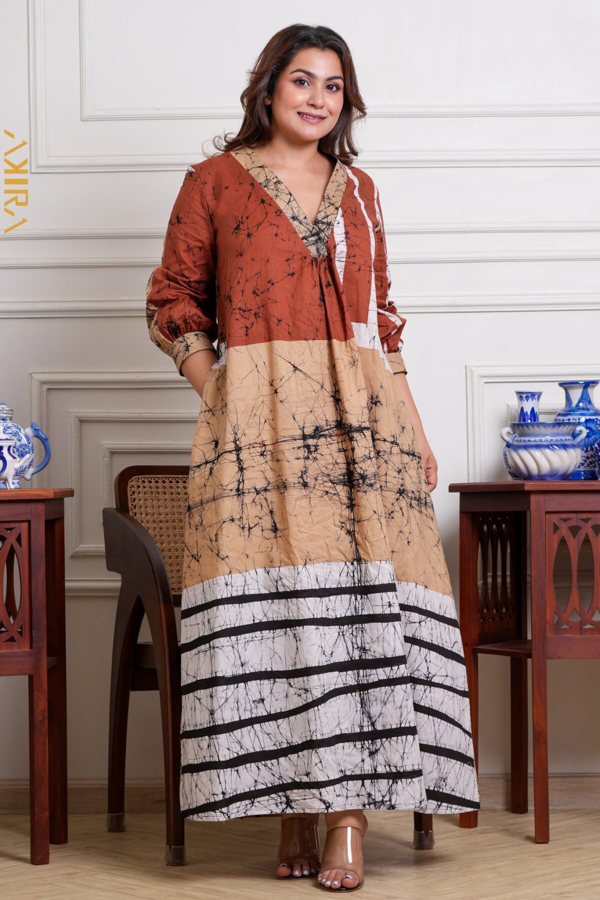 Magnolia Mist Batik Dress