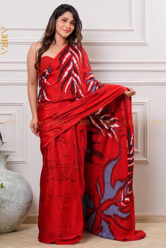 Silken Symphony Batik Saree