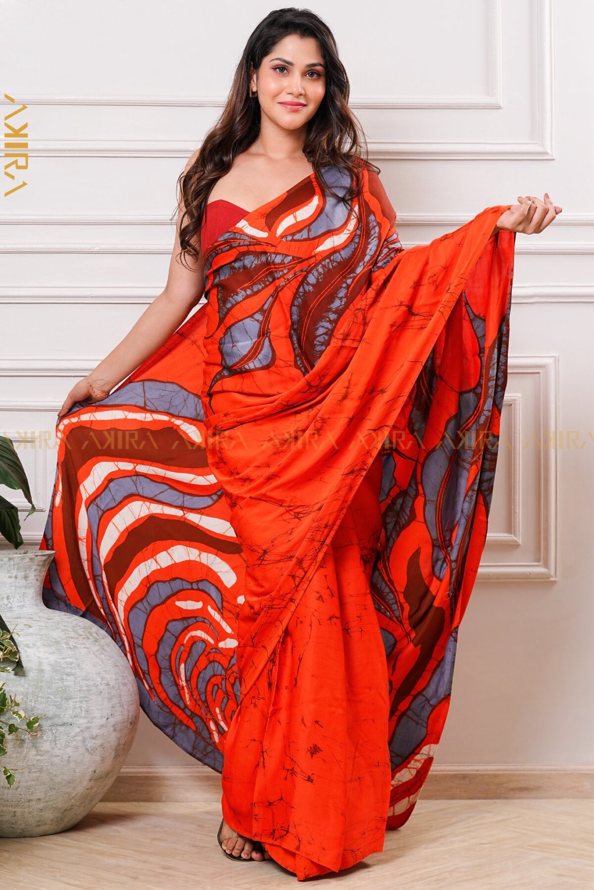 Silken Symphony Batik Saree