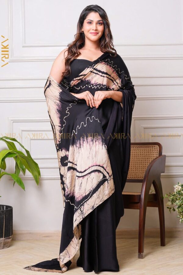 Silken Symphony Batik Saree