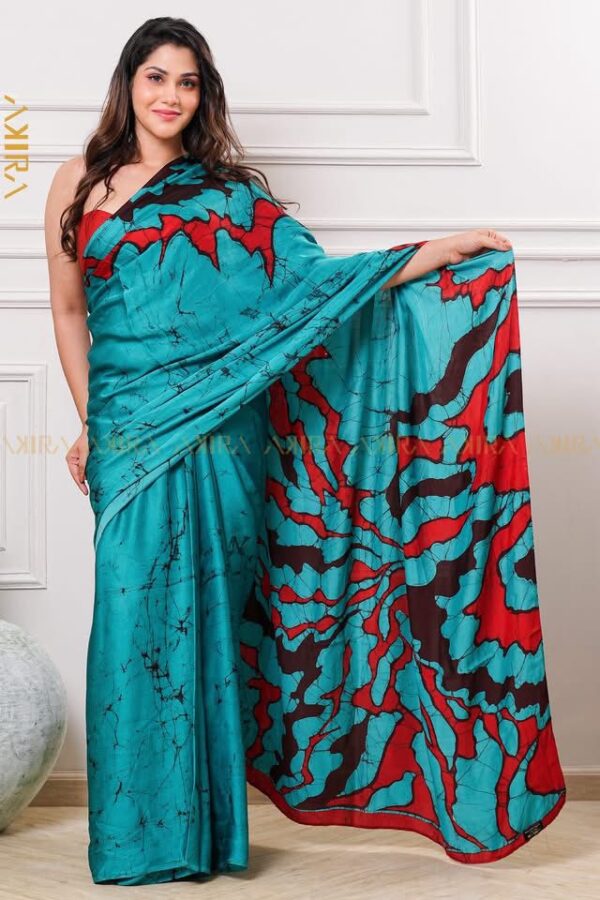 Silken Symphony Batik Saree