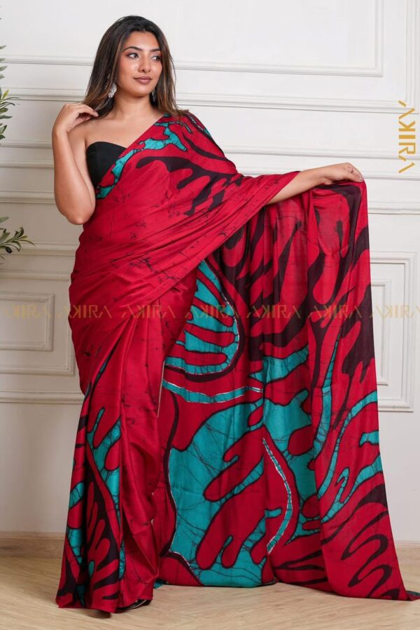 Silken Symphony Batik Saree