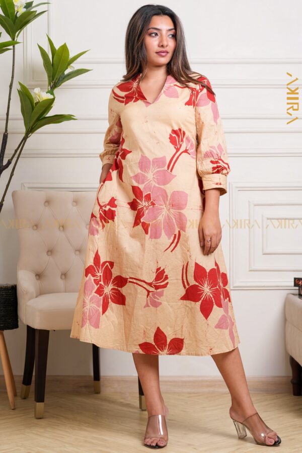 Full of Floral Batik Designer Dress