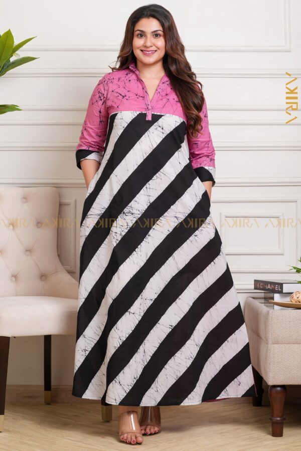 Rose Ash Line Batik Dress
