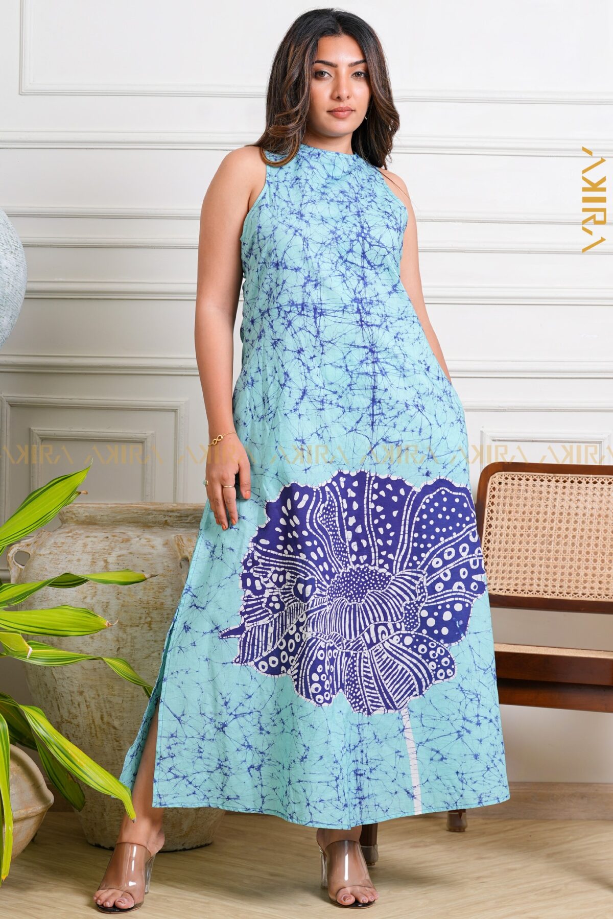 Evening Saffron Batik Dress