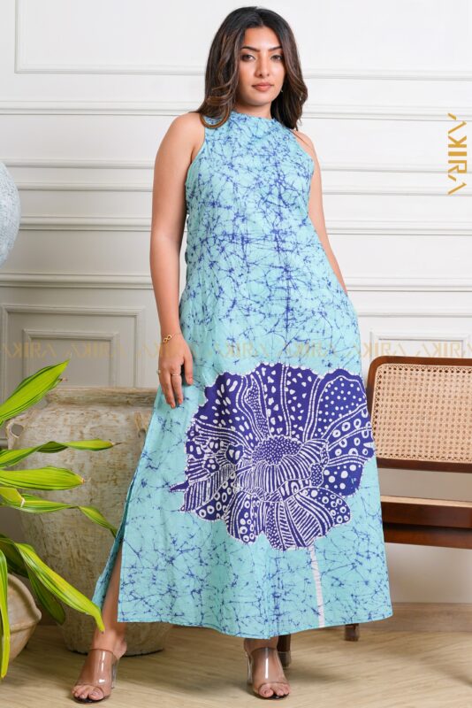 Evening Saffron Batik Dress