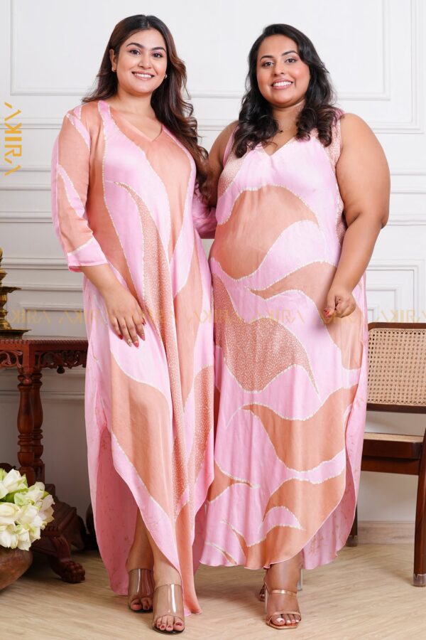 Rose garden designer silk dress