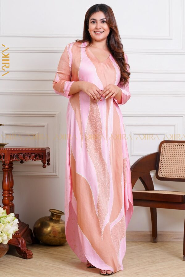 Rose garden designer silk dress