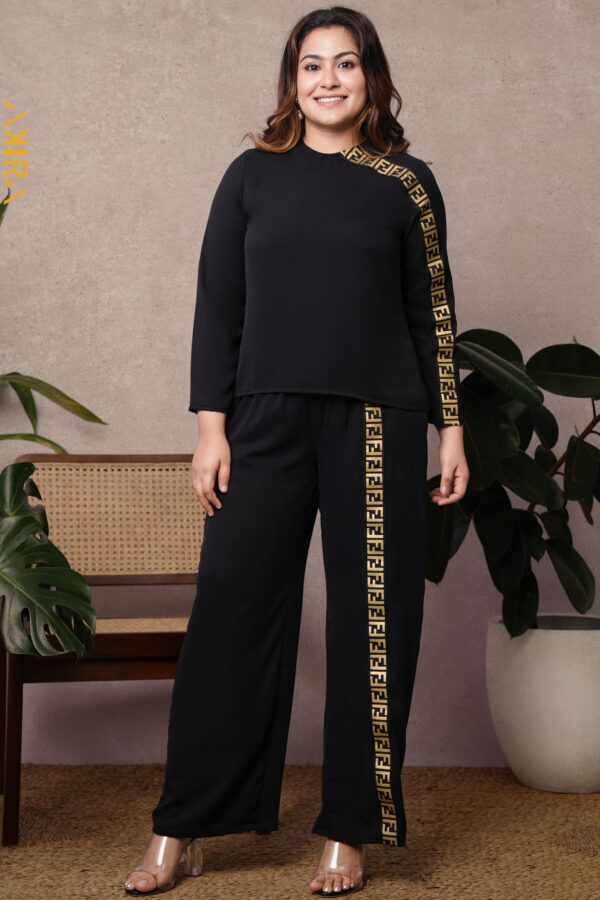 Golden Dark Designer Top&Pant