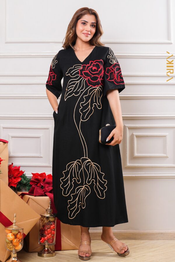 Evening Rose Elegant Dress